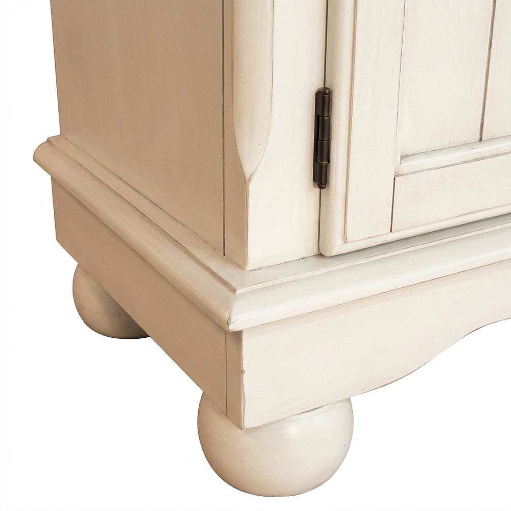 Cocoa Bean Finish Dining Server in Solid Rubberwood with Light Distressed Style. Picture 7