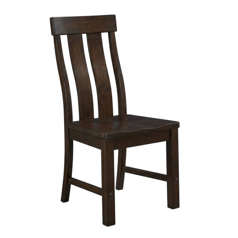 Slatback dining chairs with solid rubberwood construction, set of 2. Picture 4