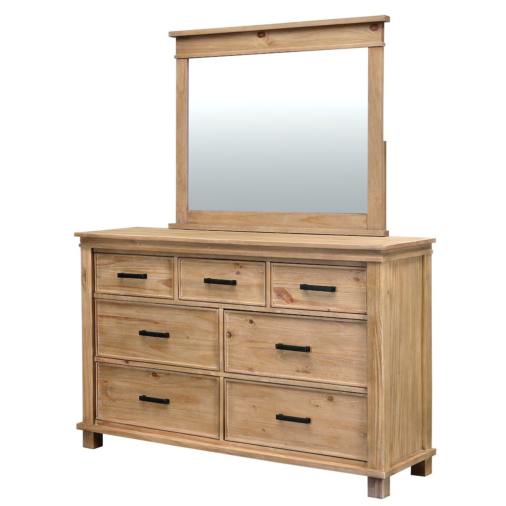 Glacier Point Dresser & Mirror, Golden Java Finish. Picture 4
