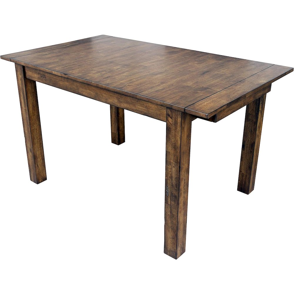 Rustic Whiskey Extendable Dining Table with Leaf, Rustic Dining Table. Picture 5