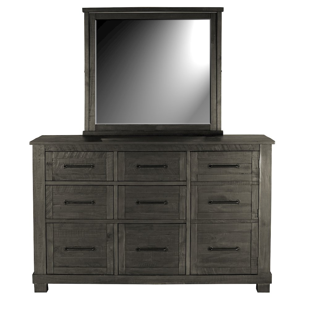 Sun Valley Dresser & Mirror, Charcoal Finish. Picture 1