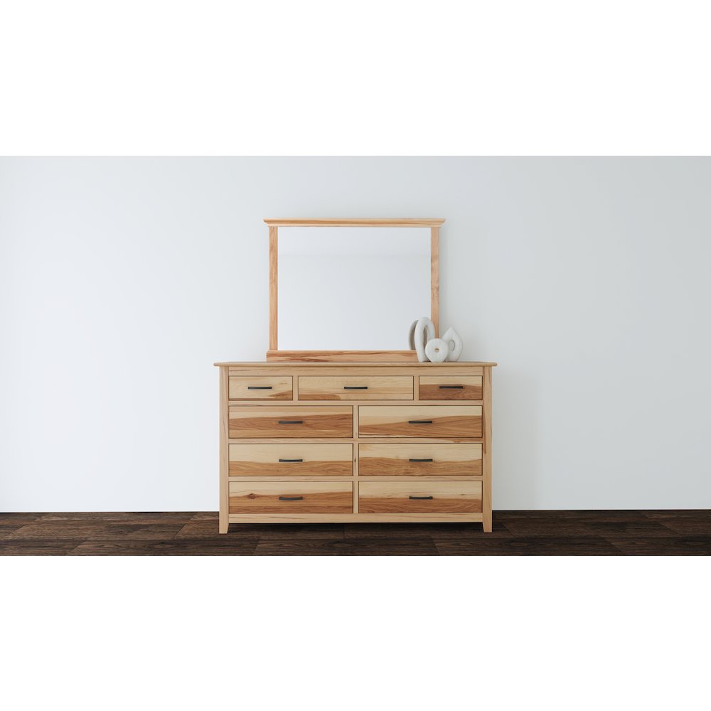 Gallagher Dresser & Mirror, Natural Hickory. Picture 2