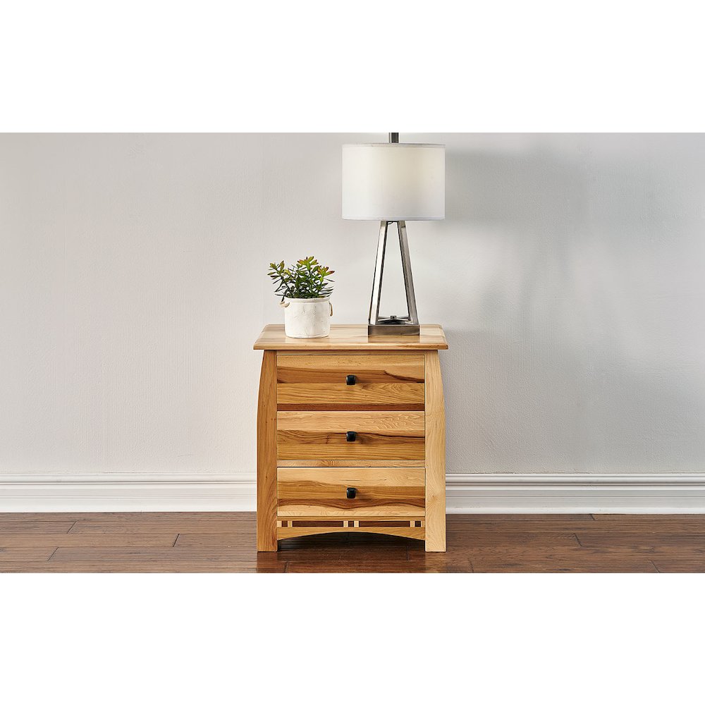 Adamstown 3 Drawer Nightstand, Natural. Picture 3