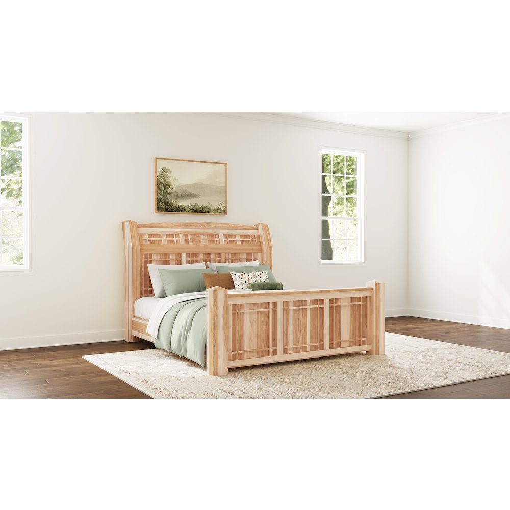 Amish Highlands Queen Arch Panel Bed, Natural. Picture 3