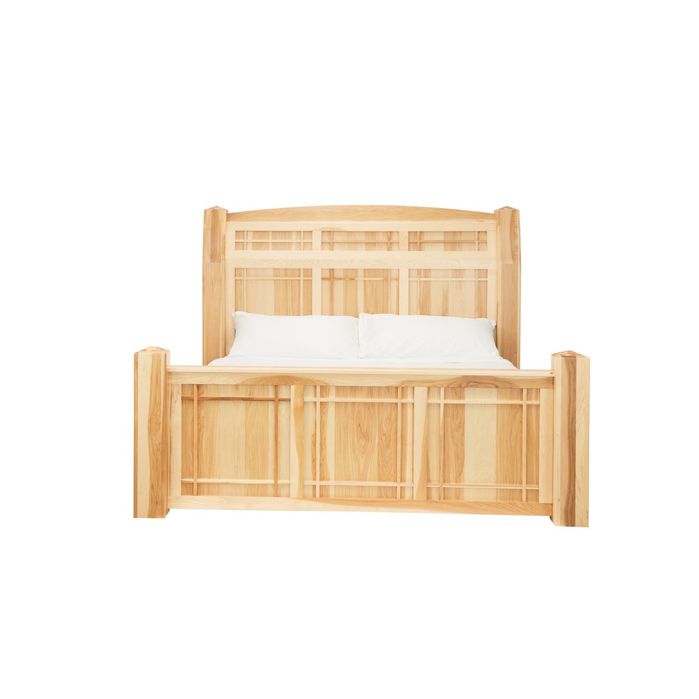Amish Highlands Queen Arch Panel Bed, Natural. Picture 2