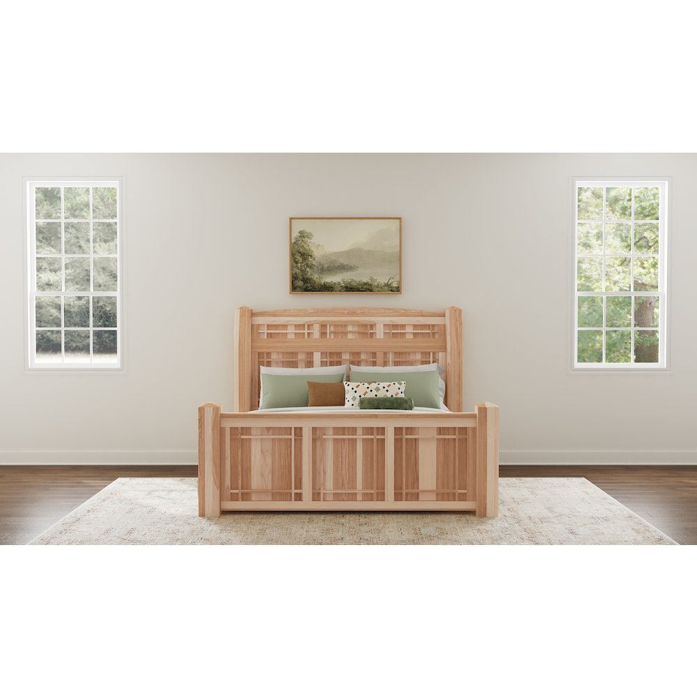 Amish Highlands Queen Arch Panel Bed, Natural. Picture 4
