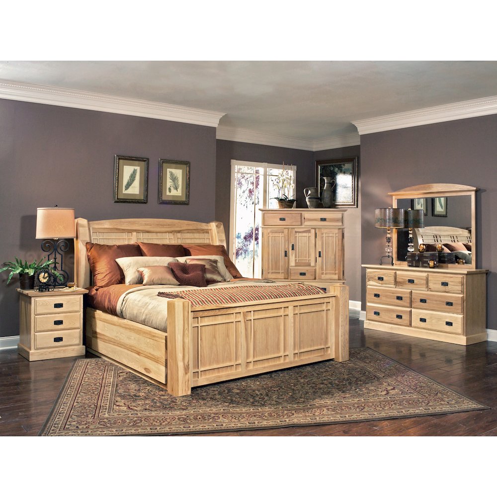 Amish Highlands Queen Storage Bed, Natural. Picture 12