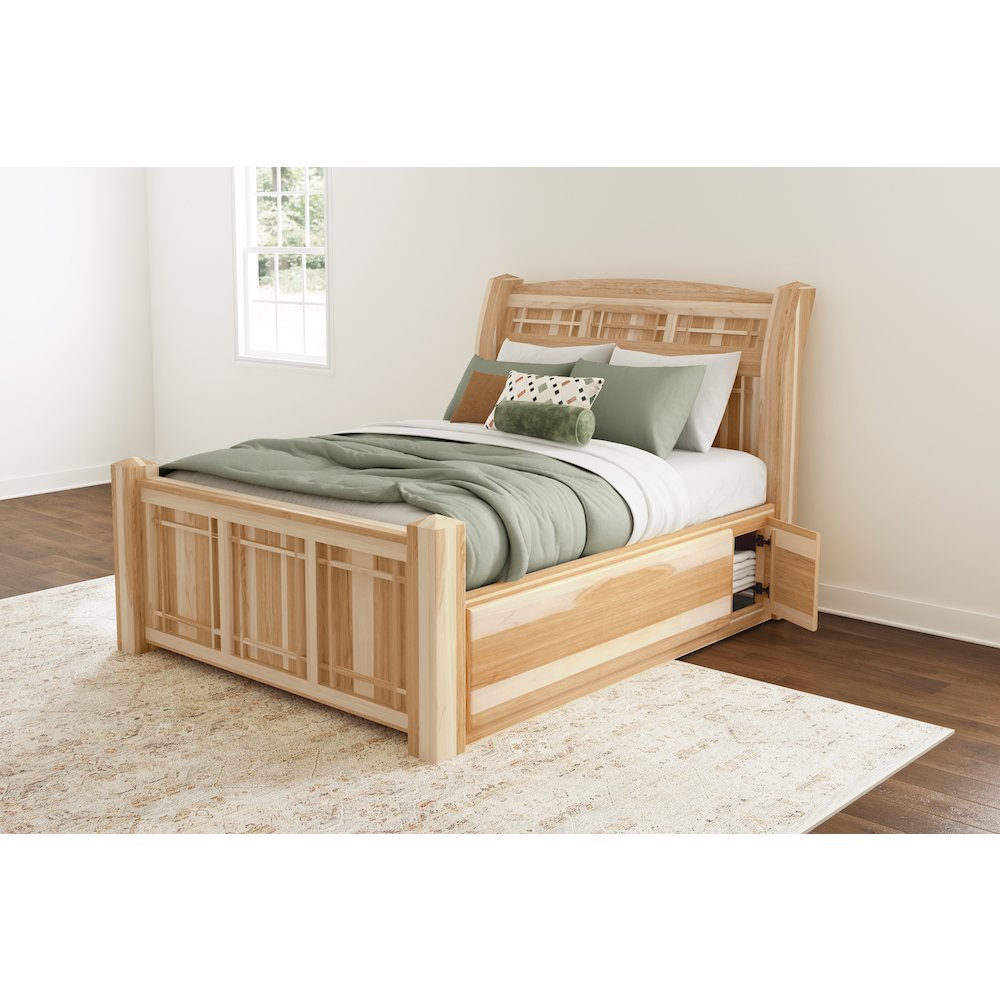 Amish Highlands Queen Storage Bed, Natural. Picture 8