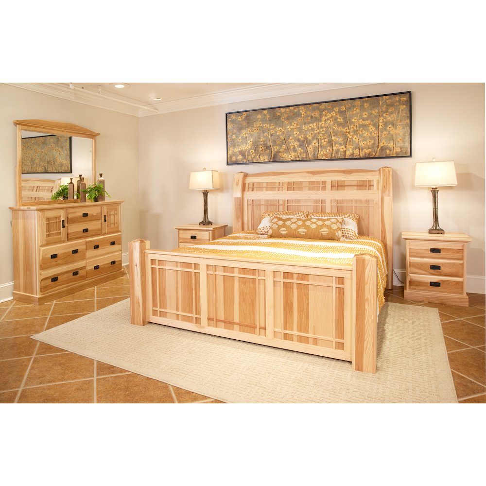 Amish Highlands King Arch Panel Bed, Natural. Picture 6