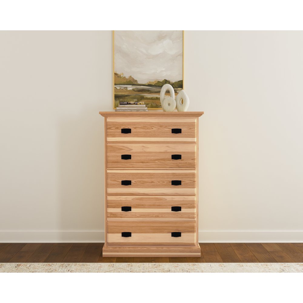 Amish Highlands 5 Drawer Chest, Natural. Picture 7