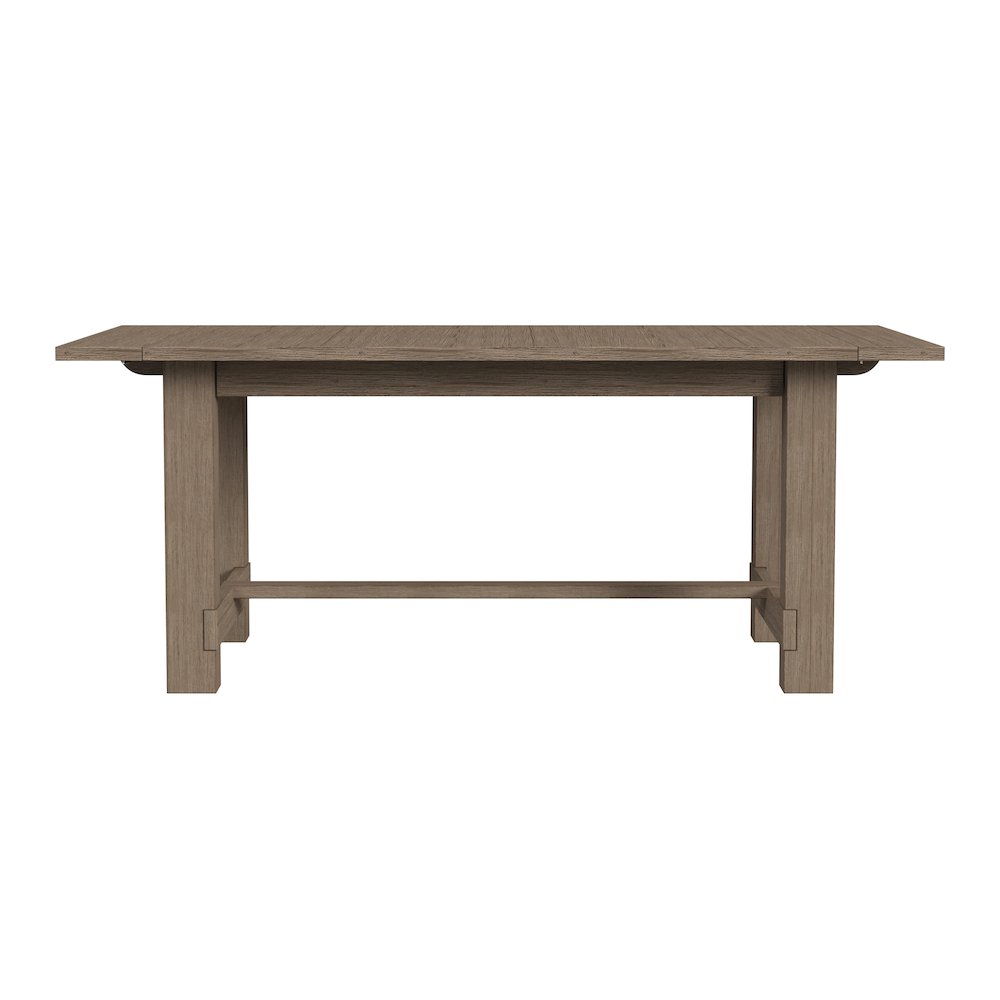 Anacortes 74" - 106" Trestle Table with (2) 16" Leaves, Dark Taupe. Picture 10