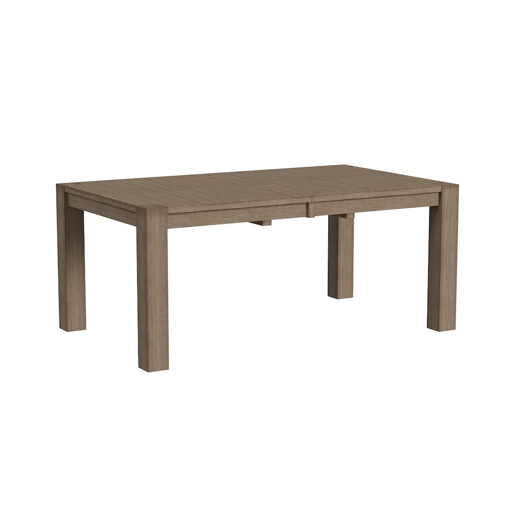 Anacortes 70" - 90" Leg Table with (1) 20" Self Storing Leaf, Dark Taupe. Picture 1