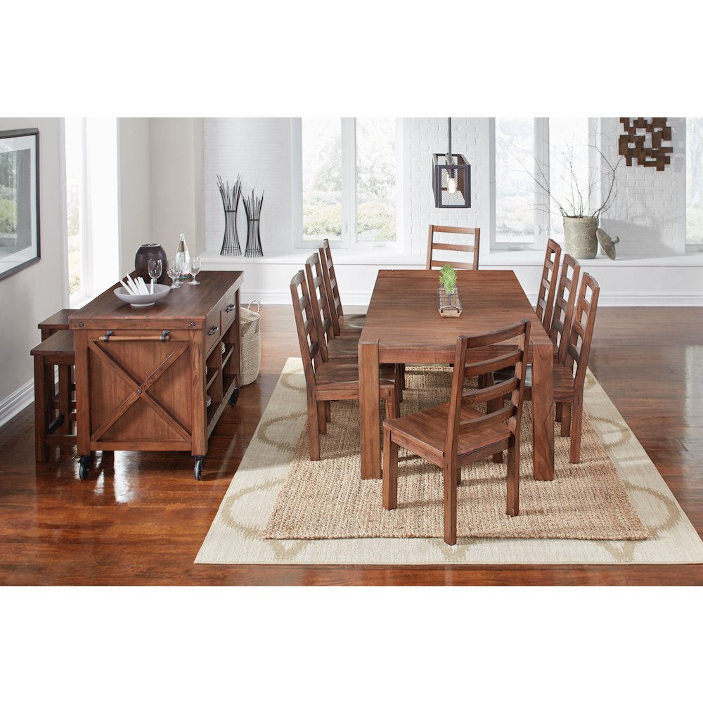 Anacortes Side Chair with Wood Seating, Salvaged Mahogany. Picture 6