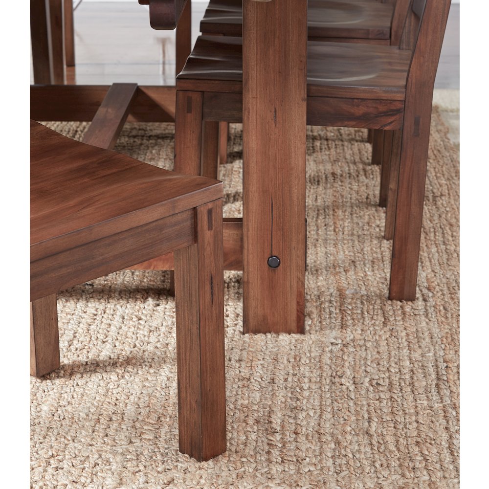Anacortes Side Chair with Wood Seating, Salvaged Mahogany. Picture 4