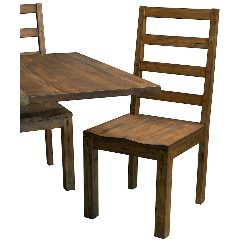 Anacortes Side Chair with Wood Seating, Salvaged Mahogany. Picture 1