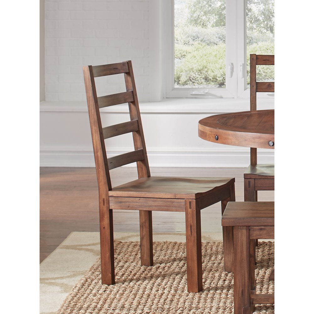 Anacortes Side Chair with Wood Seating, Salvaged Mahogany. Picture 3