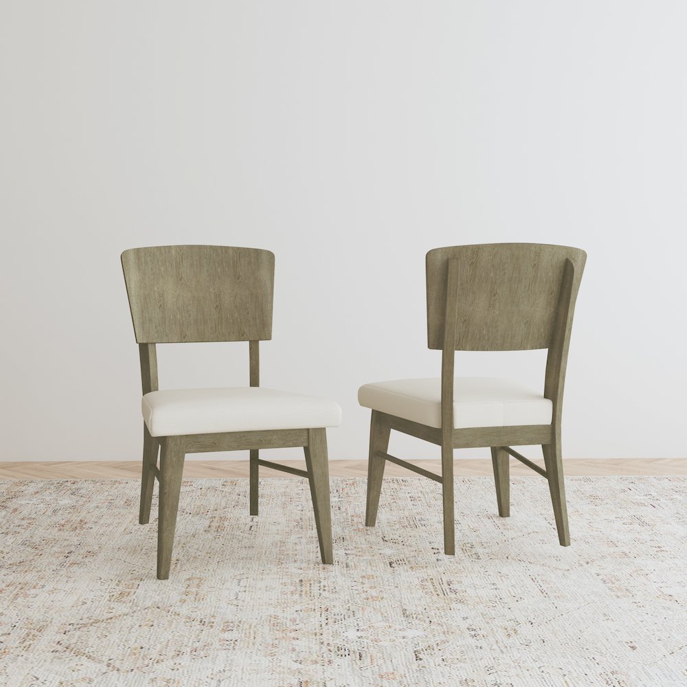 Barbossa Panel Back Side Chair with Upholstered Seating, Dark Caramel. Picture 7
