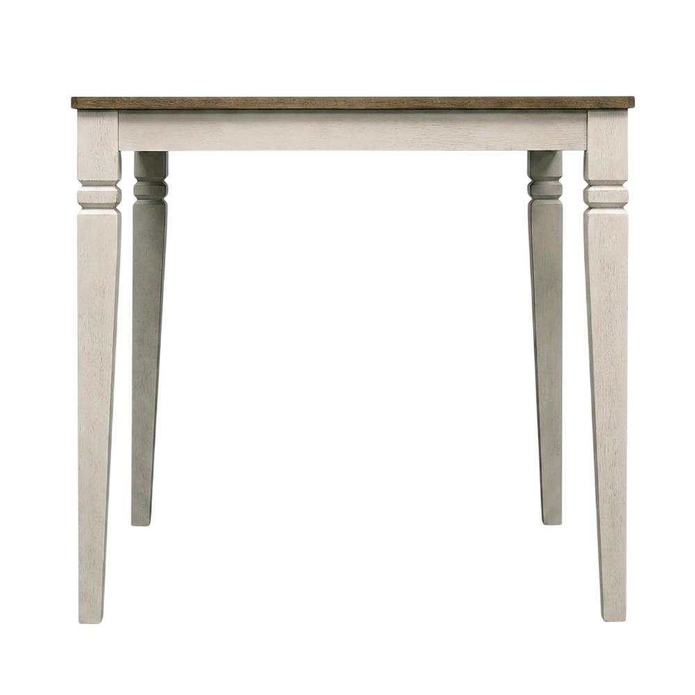 Adjustable Dining Table with Butterfly Leaf in Smokey White & Peppercorn. Picture 5
