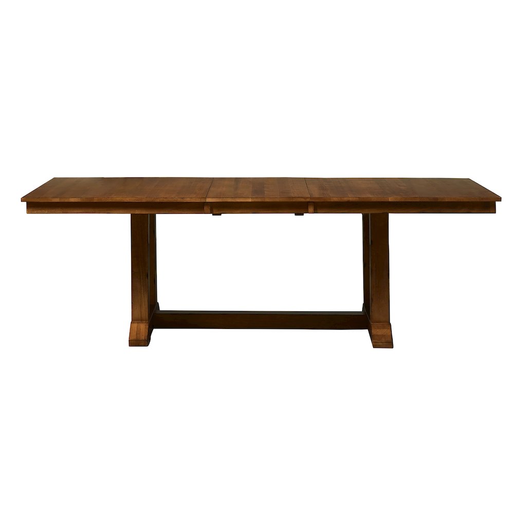 Bennett 72" - 92" Trestle Table with (1) 20" Self-Storing Leaf. Picture 2