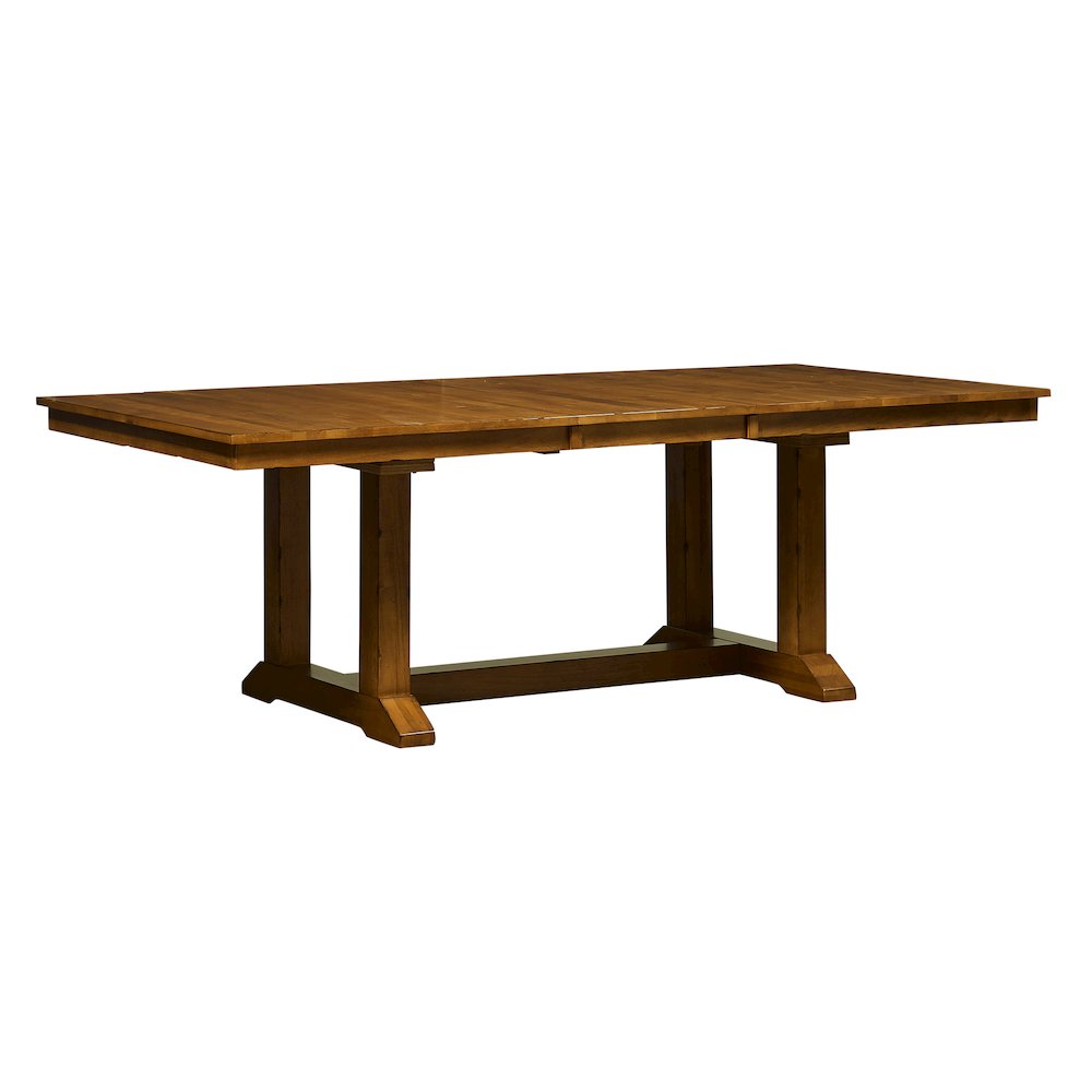 Bennett 72" - 92" Trestle Table with (1) 20" Self-Storing Leaf. Picture 1