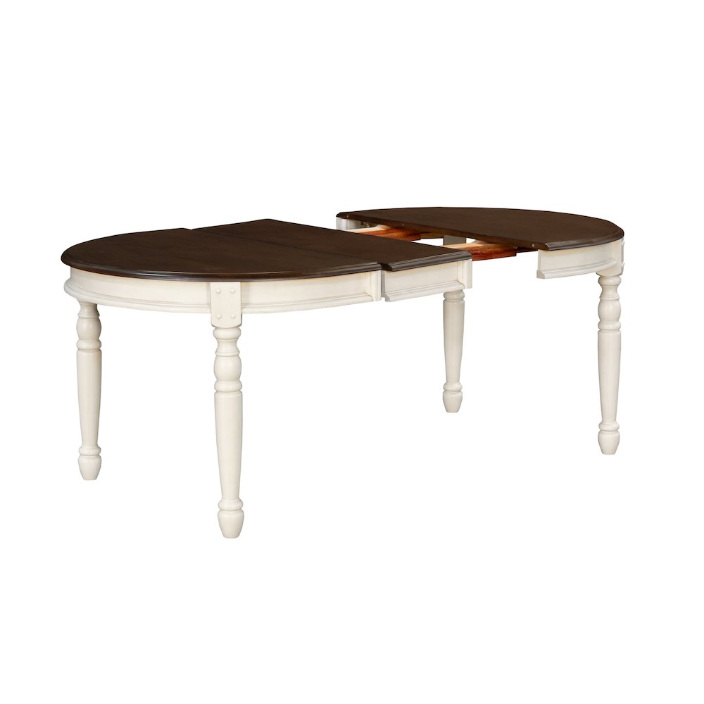 British Isles 52" - 76" Oval Leaf Table , Chalk Finish. Picture 3