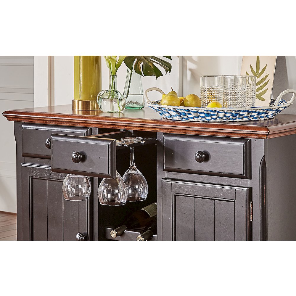 British Isles Server, Oak-Black Finish. Picture 4