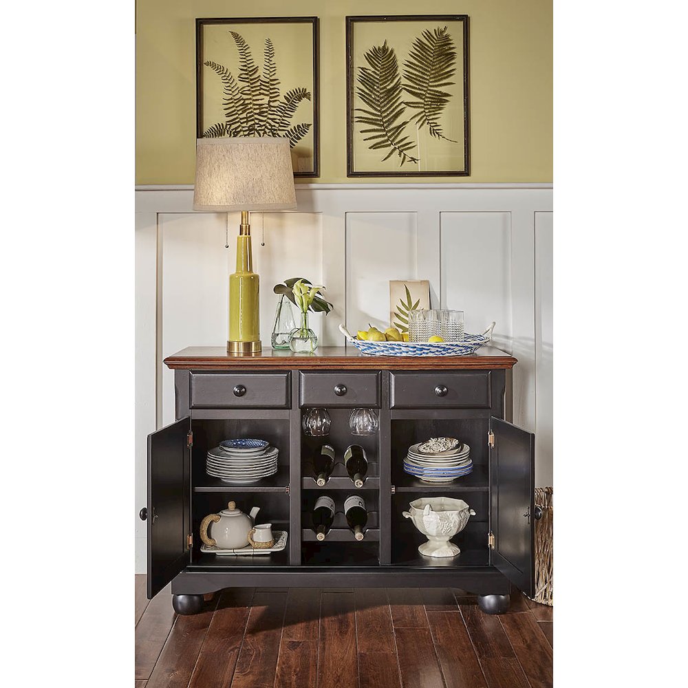 British Isles Server, Oak-Black Finish. Picture 2