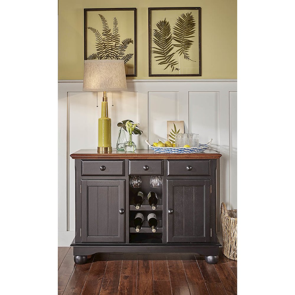 British Isles Server, Oak-Black Finish. Picture 3
