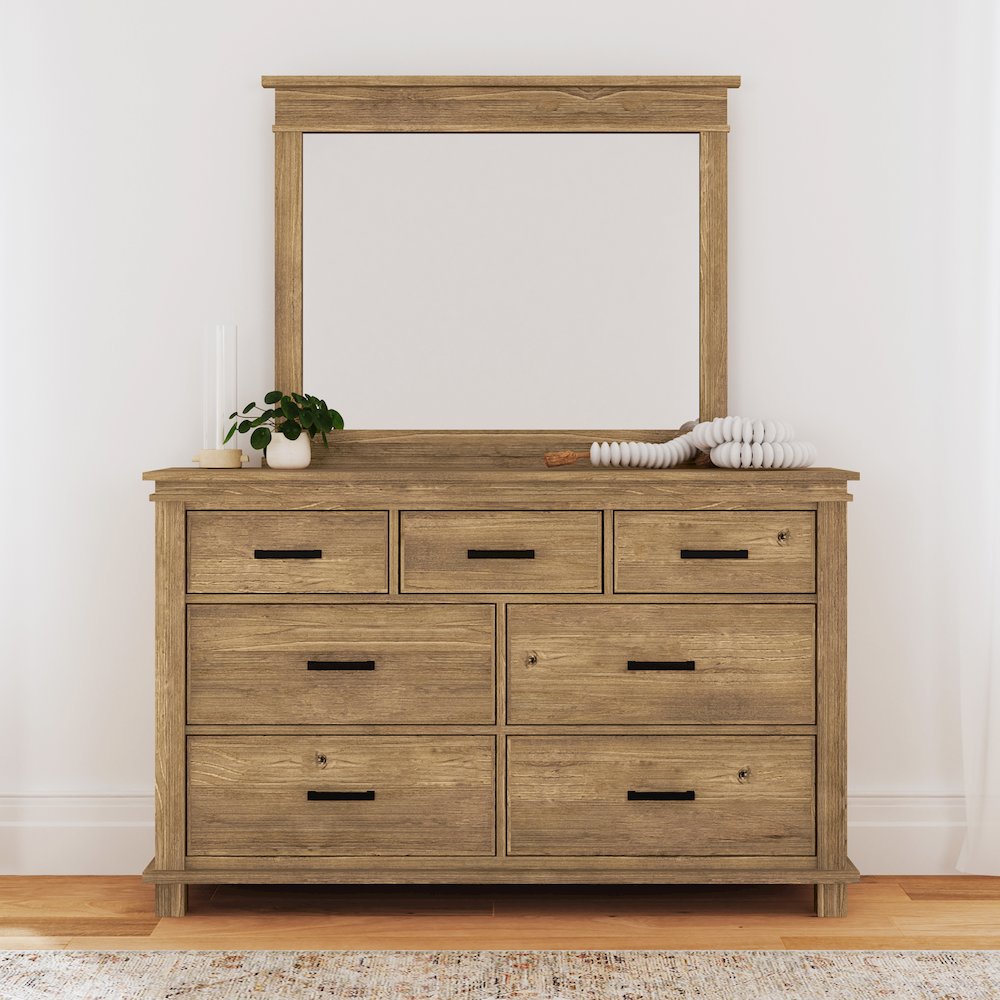 Glacier Point Dresser & Mirror, Golden Java Finish. Picture 3