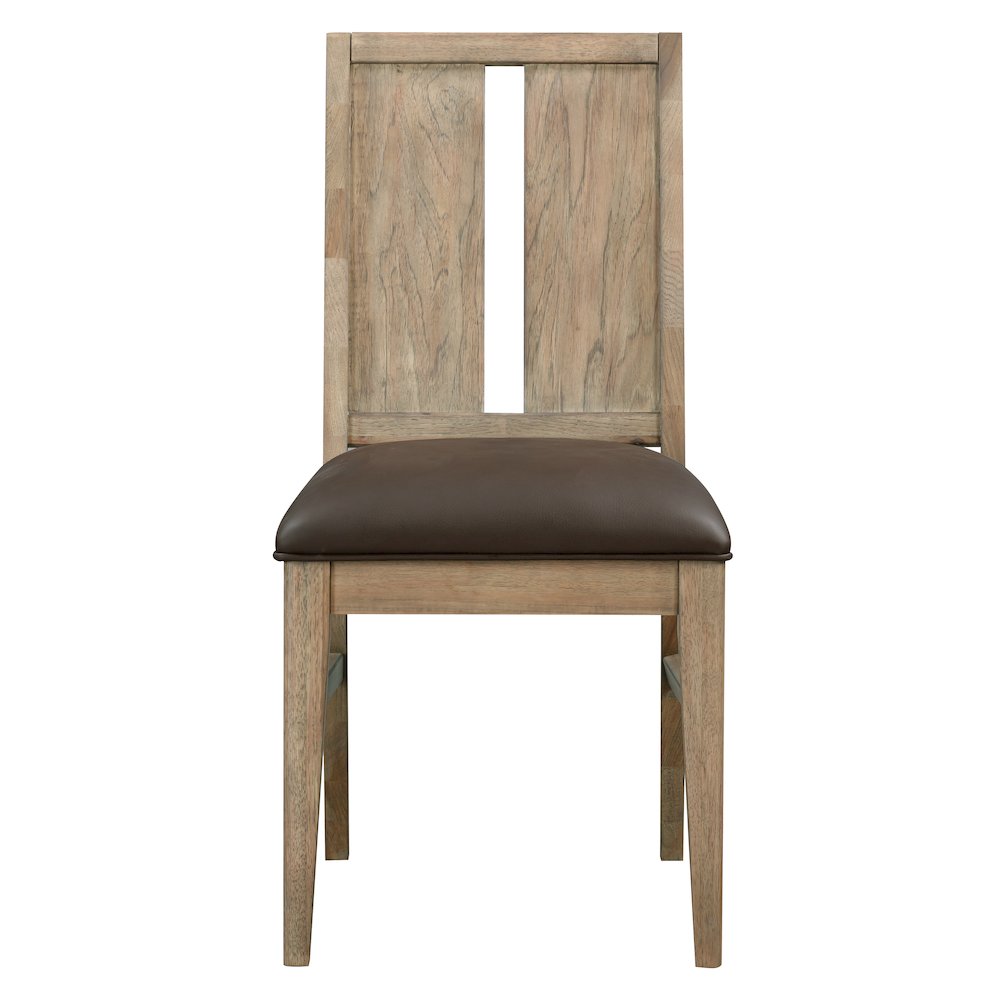 Casual Loft Panel Back Upholstered Side Chair (2 pack), Roasted Hazelnut. Picture 1