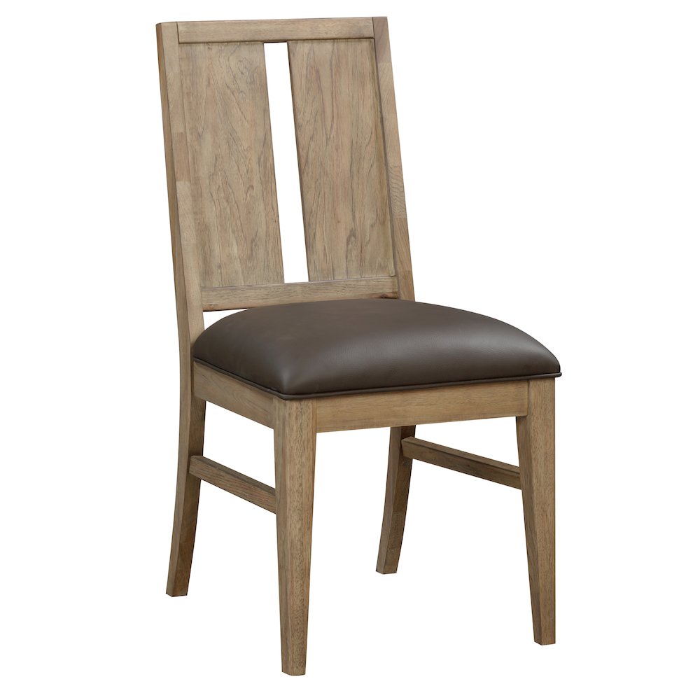 Casual Loft Panel Back Upholstered Side Chair (2 pack), Roasted Hazelnut. Picture 4