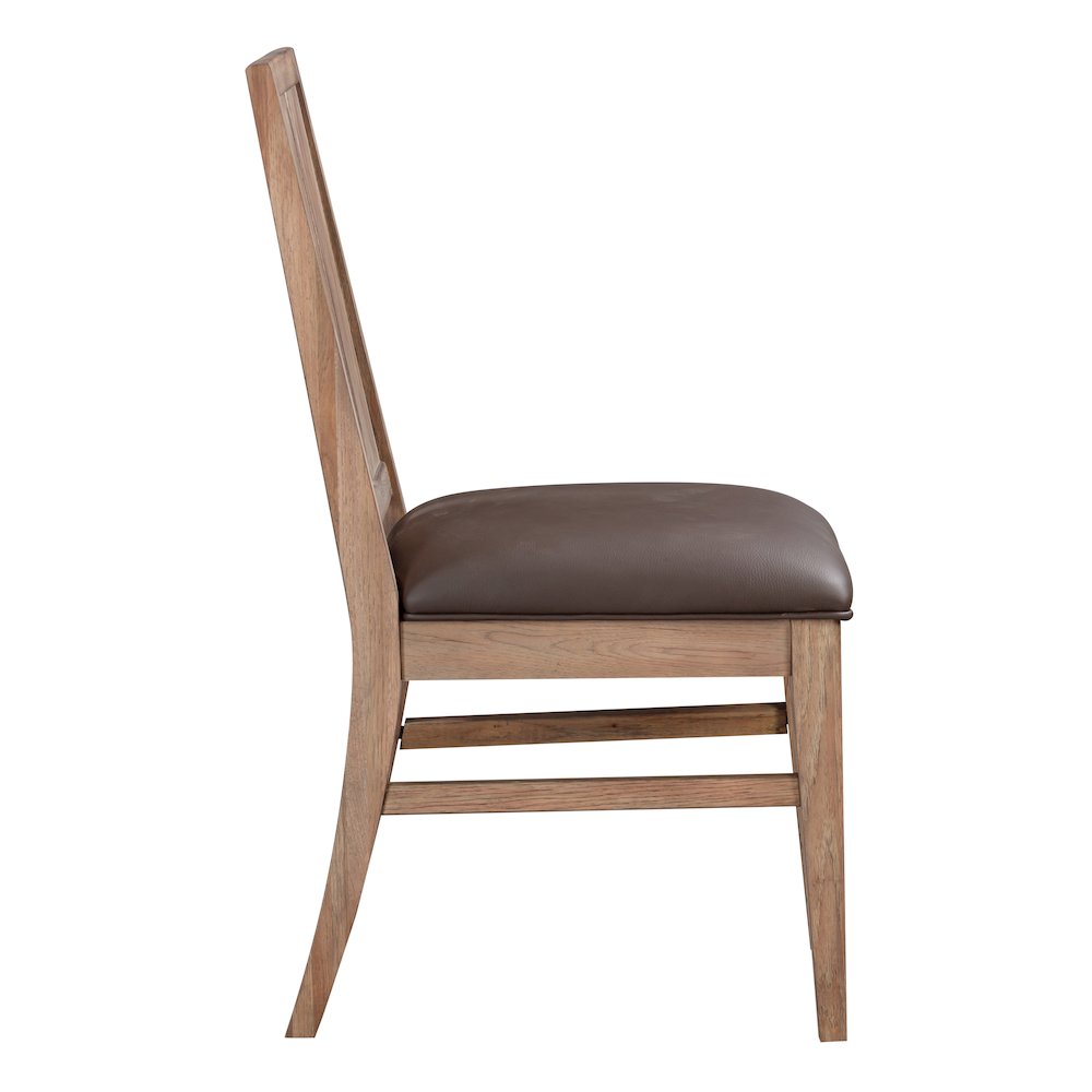 Casual Loft Panel Back Upholstered Side Chair (2 pack), Roasted Hazelnut. Picture 3