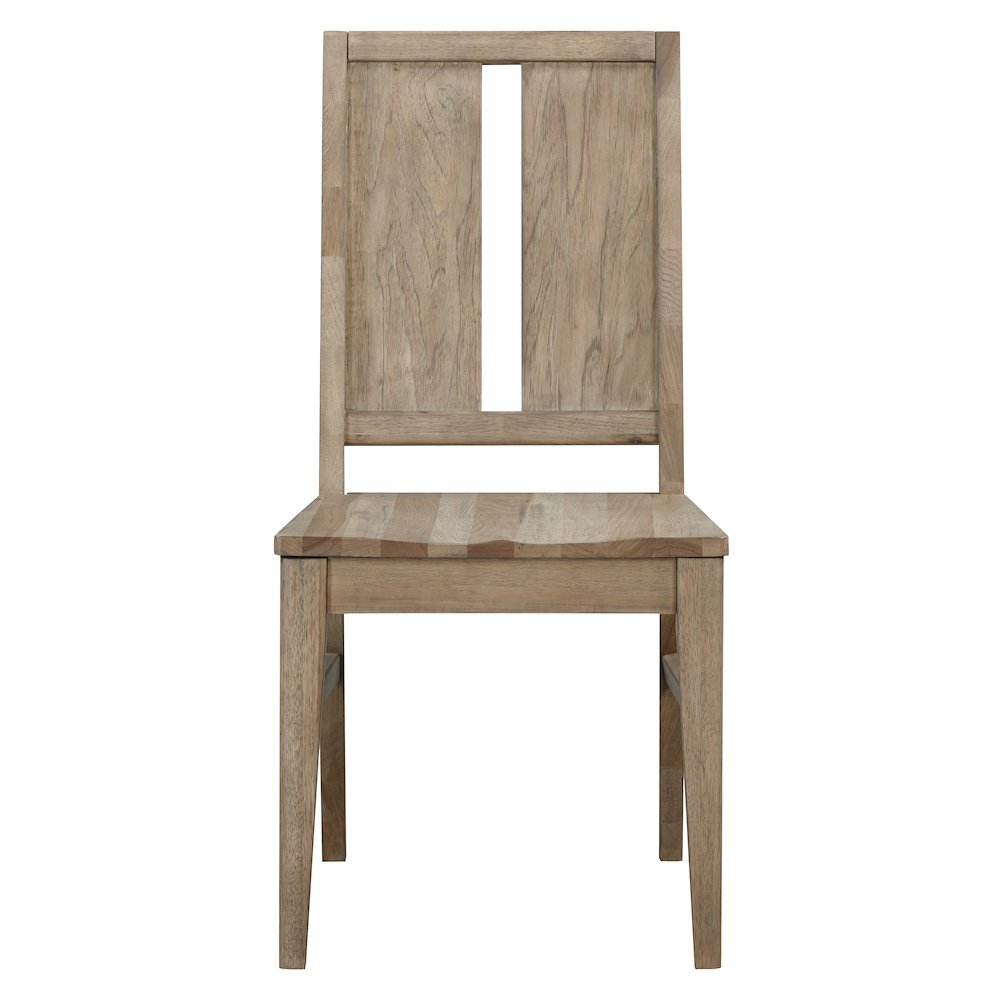 Casual Loft Panel Back Chair with Wood Seat (2 pack), Roasted Hazelnut. Picture 1
