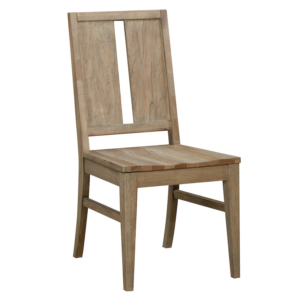 Casual Loft Panel Back Chair with Wood Seat (2 pack), Roasted Hazelnut. Picture 4