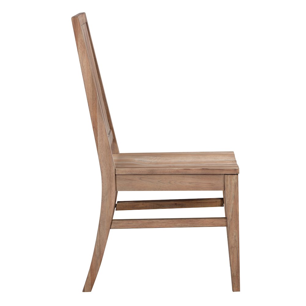 Casual Loft Panel Back Chair with Wood Seat (2 pack), Roasted Hazelnut. Picture 3