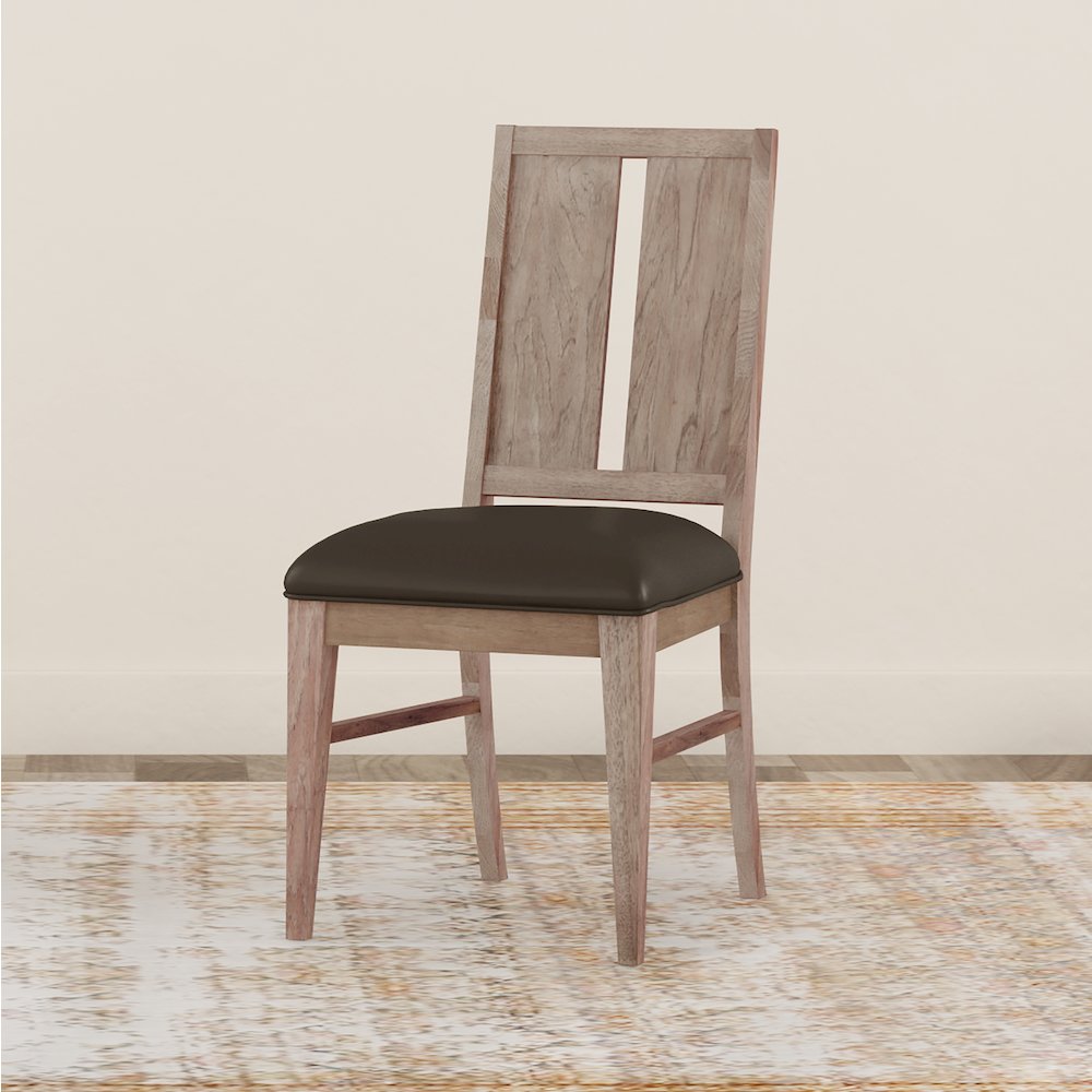 Casual Loft Panel Back Upholstered Side Chair (2 pack), Roasted Hazelnut. Picture 6