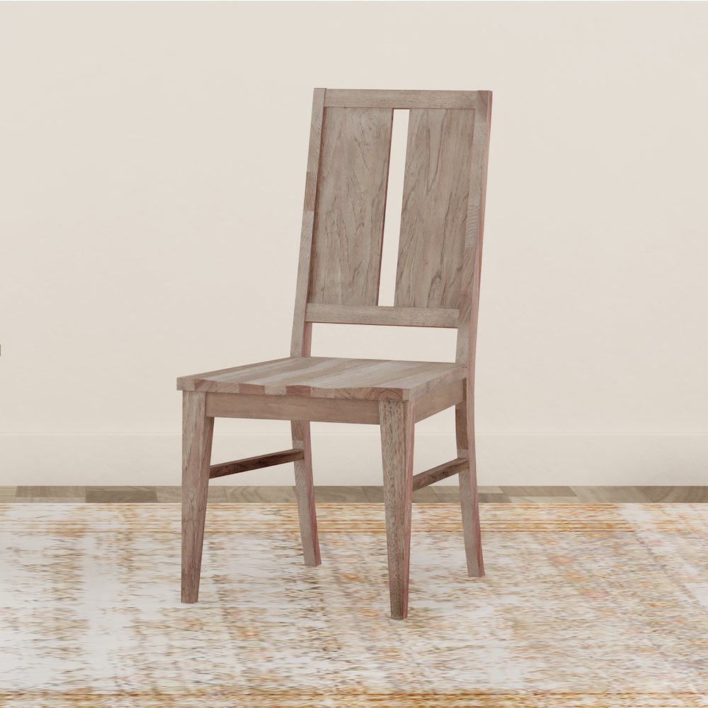 Casual Loft Panel Back Chair with Wood Seat (2 pack), Roasted Hazelnut. Picture 5
