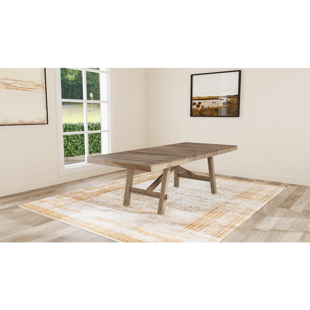 Casual Loft (68" - 100.25")  Trestle Table, Roasted Hazelnut. Picture 3