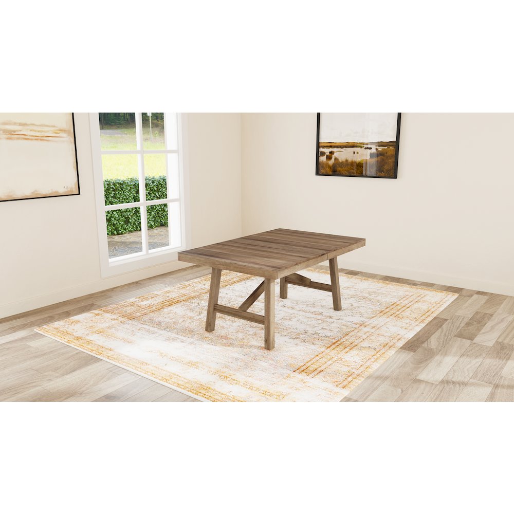 Casual Loft (68" - 100.25")  Trestle Table, Roasted Hazelnut. Picture 6