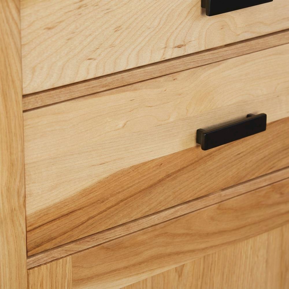 Natural Finish Sideboard with Distressed Look and Dark Brass Hardware. Picture 6