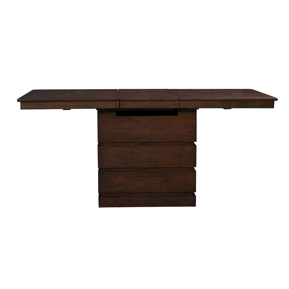 Chesney 60" - 78" Storage Dining Table with (1) 18" Butterfly Leaf, Falcon Brown. Picture 2