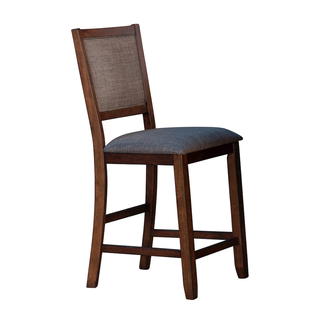 Chesney Upholstered Counter Stool 2 Pack, Falcon Brown. Picture 2