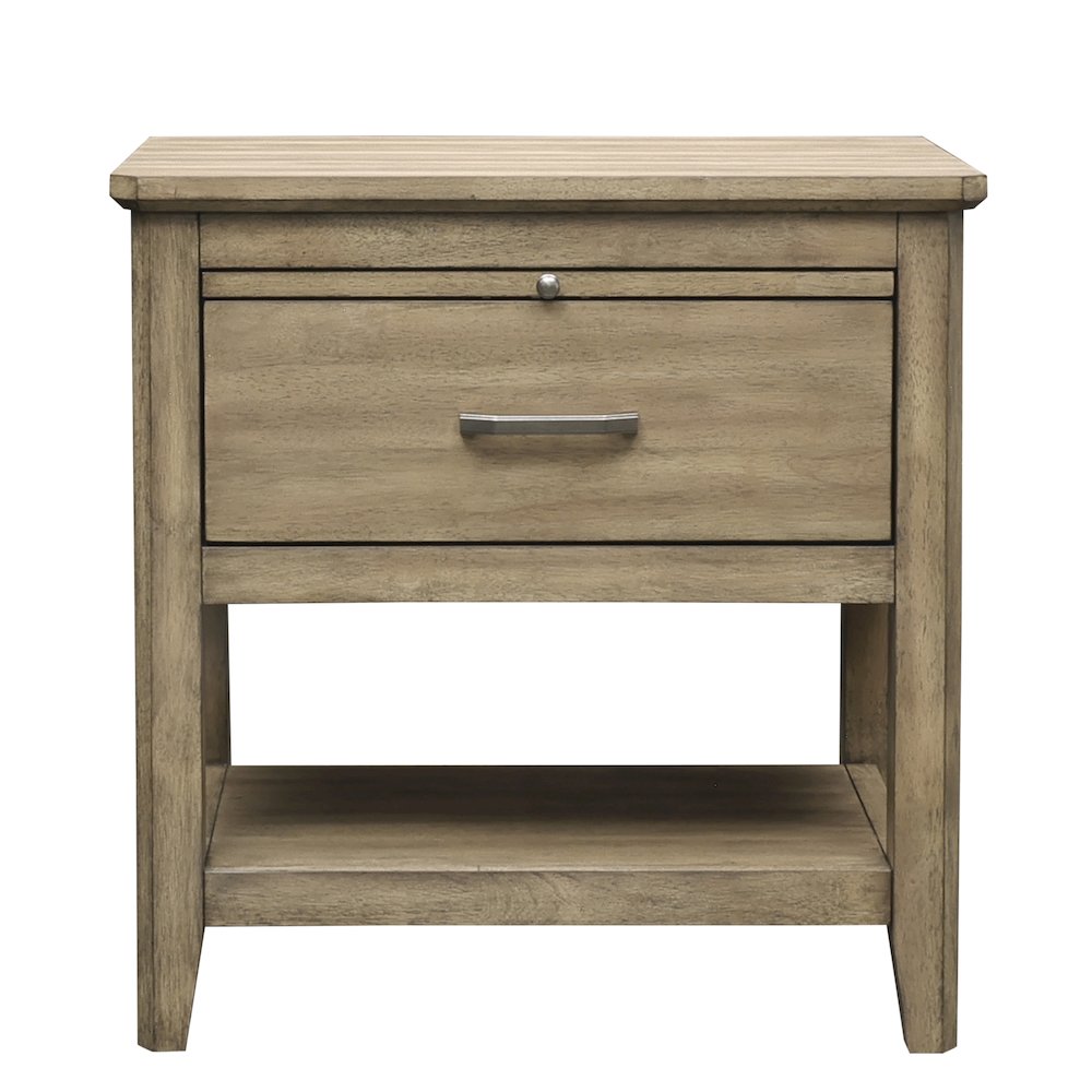 Geo Heights Nightstand, Butterscotch. Picture 1