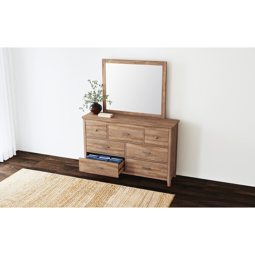 Geo Heights Dresser & Mirror, Butterscotch. Picture 10