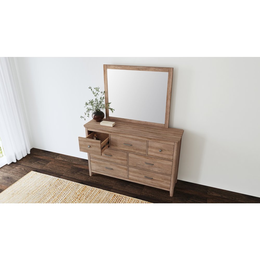 Geo Heights Dresser & Mirror, Butterscotch. Picture 8