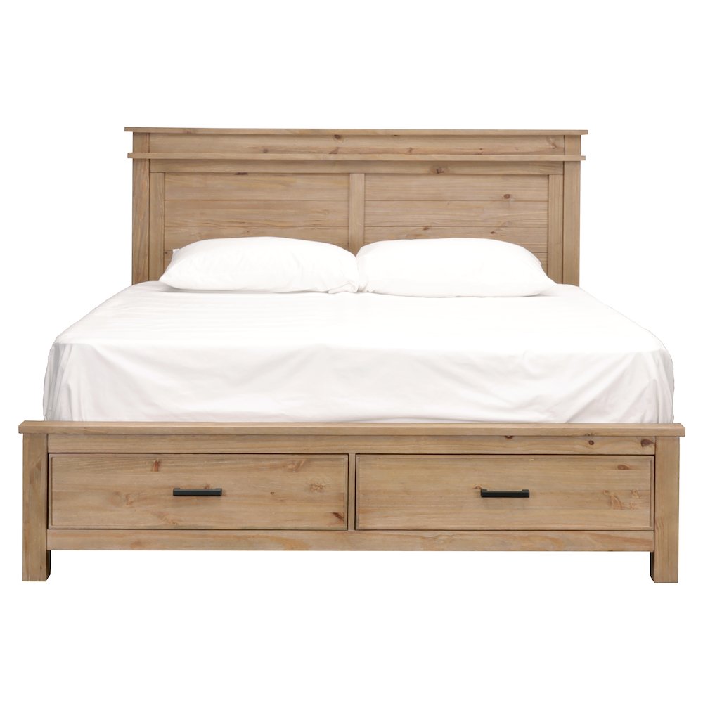 Glacier Point Queen Storage Bed, Golden Java Finish. Picture 4