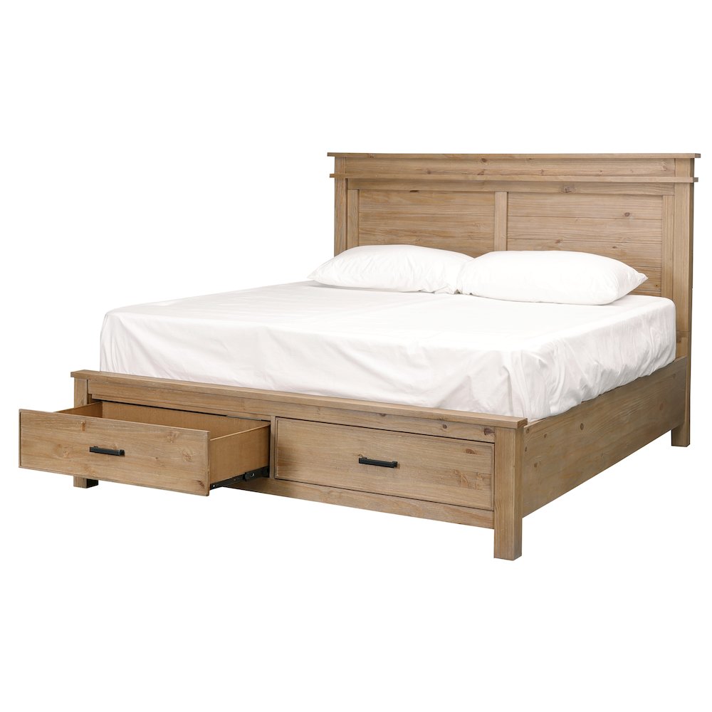 Glacier Point King Storage Bed, Golden Java Finish. Picture 2