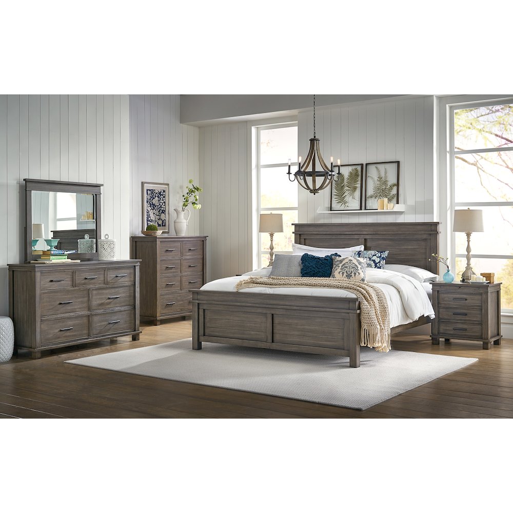 Glacier Point King Panel Bed, Graystone Finish. Picture 5