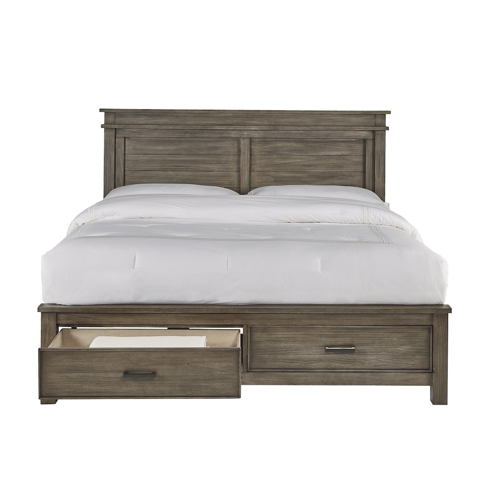 Glacier Point King Storage Bed, Graystone Finish. Picture 2