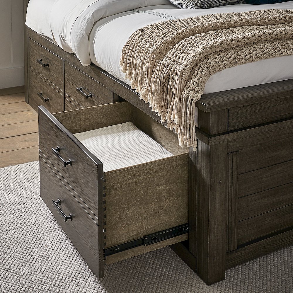 Glacier Point King Captains Bed, Graystone Finish. Picture 6